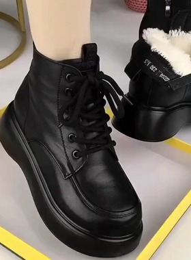 雪地靴女加绒加厚棉鞋厚底棉靴 Women's Snow Boots Shoes Winter