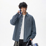 长袖衬衫春季款后背分割设计日系宽松衬衣外套MC7136-P65控98，男装衬衫，电商A362