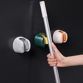 北欧免打孔壁挂拖把夹卫生间拖布扫把收纳挂架强力固定卡扣拖把架