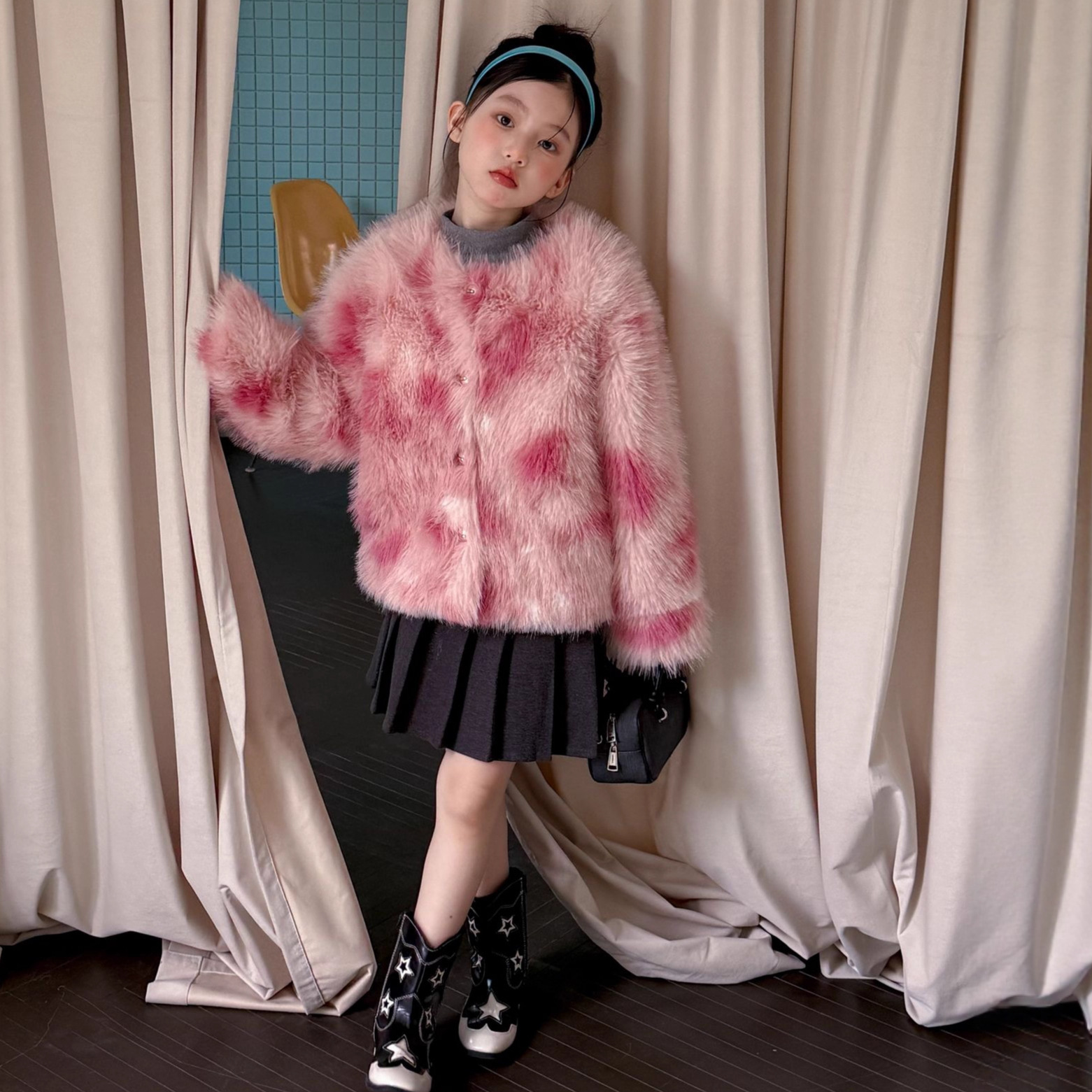 外套仿皮草3岁甜美中国大陆