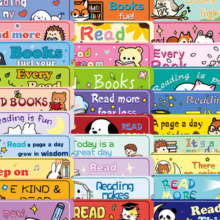 Inspiratioanl English Bookmark30张可爱卡通英文励志书签无粘性