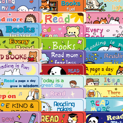 30张书签英文励志卡通可爱