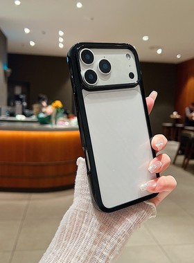 Simple solid color acrylic clear case适用iphone 11 12 13 14 15 16 plus 17 pro max