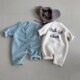 rompers style Autumn newborn baby Korean velvet jumpsuit kid