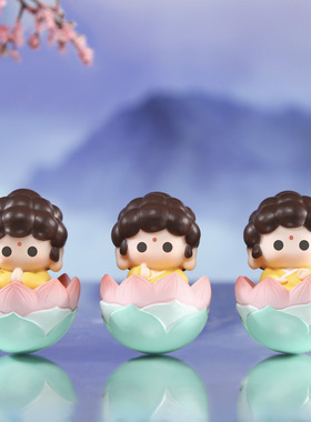 创意网红同款情绪稳定小佛祖不倒翁摆件公仔车载桌面减压礼物