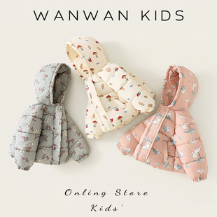 2025新款儿童加绒加厚羽绒棉服中童小童韩系新款保暖棉服外套