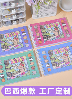 跨境Bobbie Goods涂色本DIY涂鸦填色绘画本亚马逊热销卡通图画本