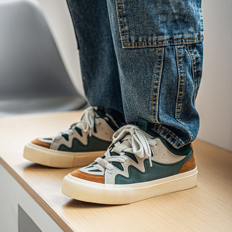 德训鞋潮流面包鞋新款百搭拼色休闲鞋港风板鞋XZ517-1XZ7999P65,男鞋休闲鞋,星座517-1