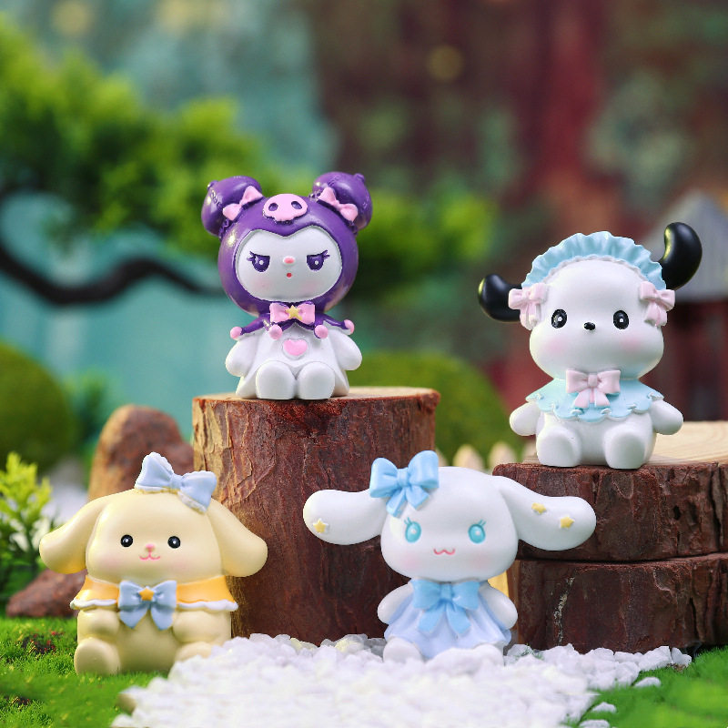 创意momo派对小摆件卡通可爱洛丽兔公仔手办蛋糕烘焙装饰生日礼物