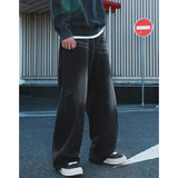 做旧牛仔裤秋季新款街复古廓形宽松潮牌直筒长裤MN2442-P60控98，男装牛仔裤，电商A362