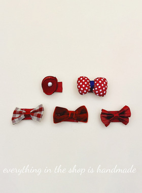 泰迪狗狗头花约克夏博美蝴蝶结bb夹头饰过新年红色狗狗发夹甩不掉