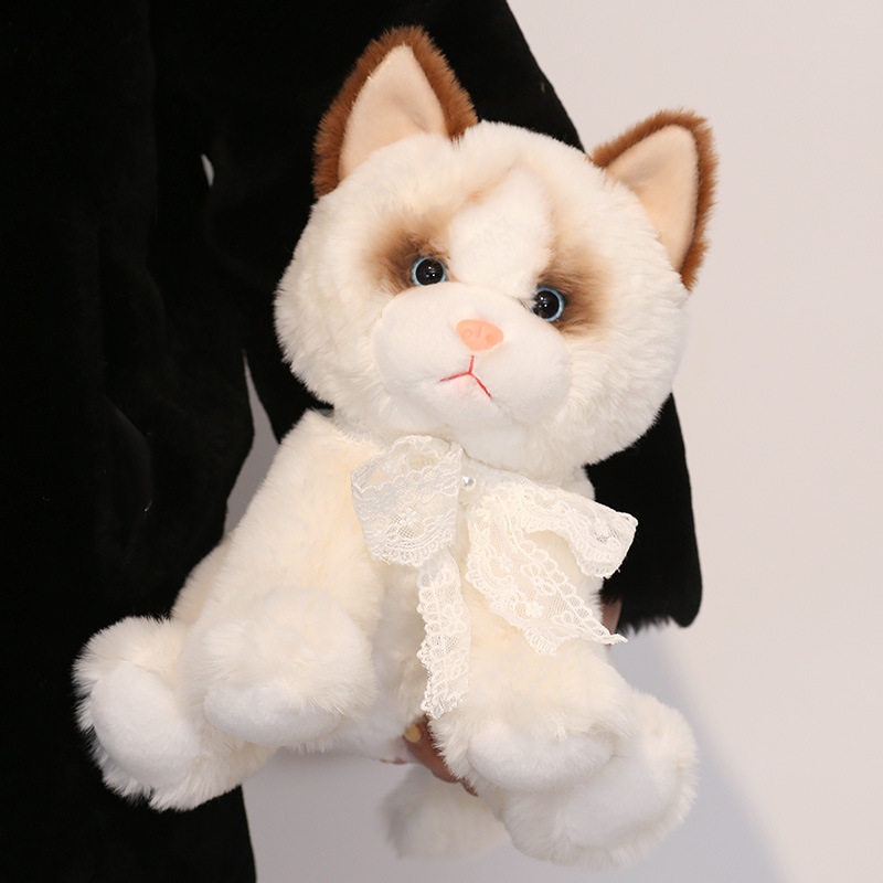 仿真坐猫毛绒玩具小奶猫玩偶抓机娃娃安抚布偶猫咪公仔节日礼物