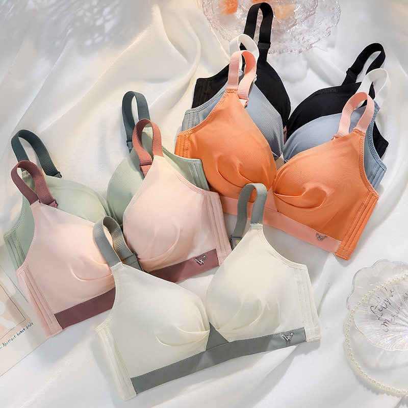 q弹柔软馒头杯小胸加厚超聚拢少女内衣光面无钢圈文胸 夏季爆款