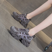 百搭潮鞋 复古拼接老爹鞋 女 厚底7cm运动鞋 休闲时尚 女2026秋季 新款