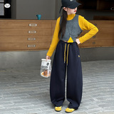 儿童2025年冬季新款个性小马刺绣弯刀裤中大童冬季加厚保暖休闲裤，童装裤子，祺儿童装