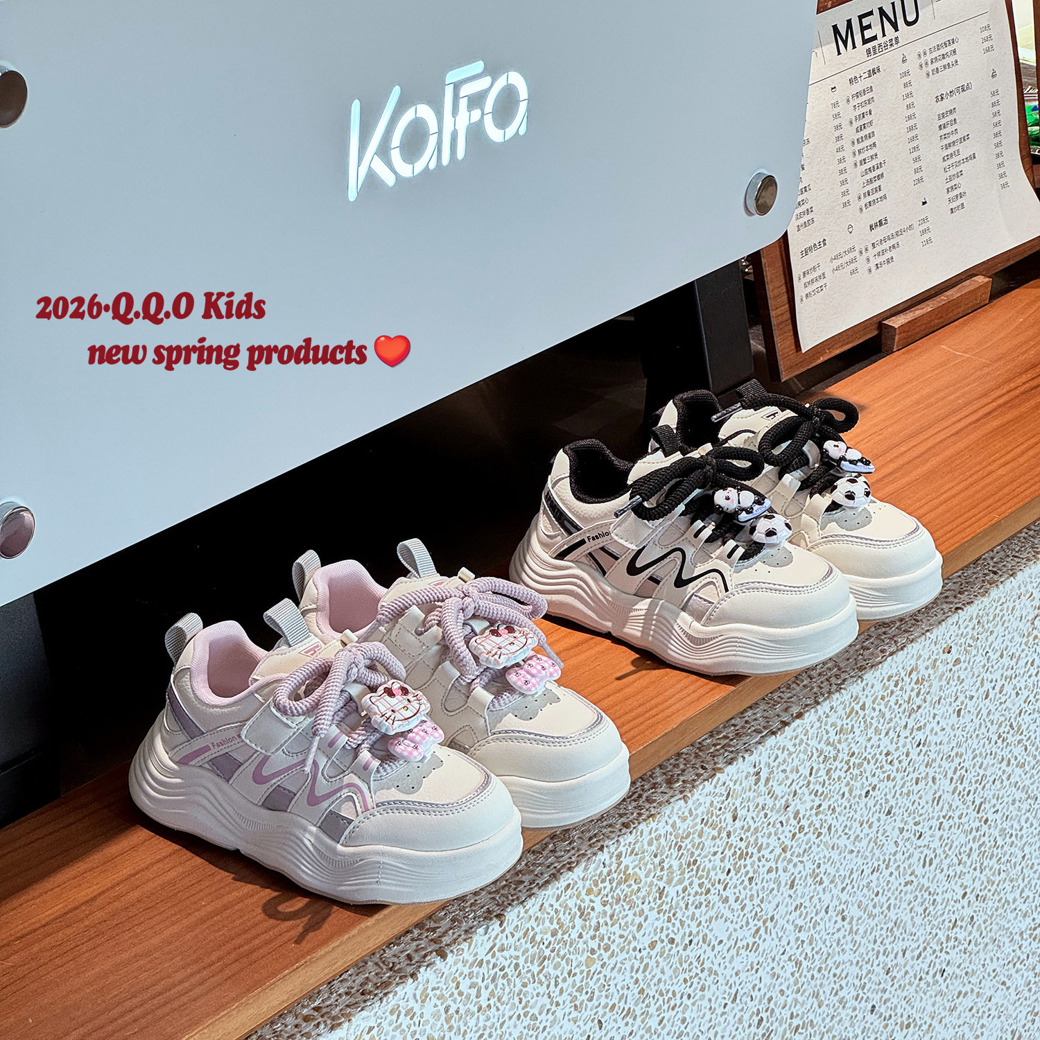 2026春儿童板鞋黑白紫拼色时尚小孩休闲鞋男女童卡通扣单鞋37,童鞋/婴儿鞋/亲子鞋,帆布鞋,淘宝优惠券,粉丝福利购,淘宝优惠卷