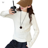 女童2025年秋冬新款韩系纯色针织简约毛衣女大童百搭打底衫保暖潮，童装毛衣，祺儿童装