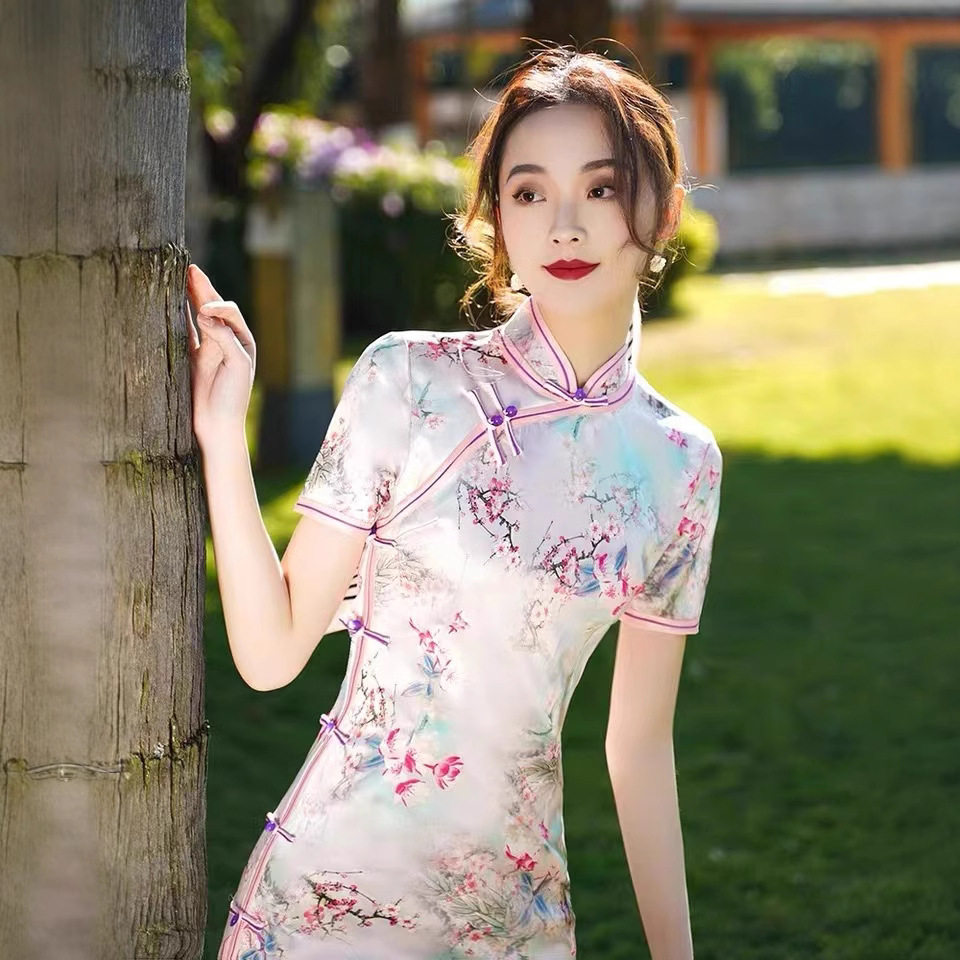 2026复古优雅民国风短袖旗袍春夏新款名媛老上海日常可穿礼服女装