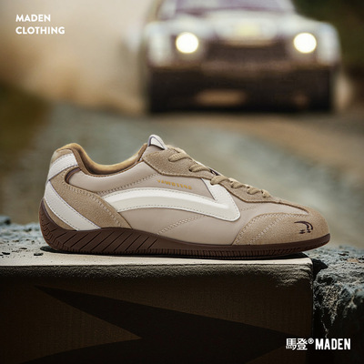 马登极速赛车鞋男款2025夏季新款复古透气德训鞋薄底运动休闲鞋子
