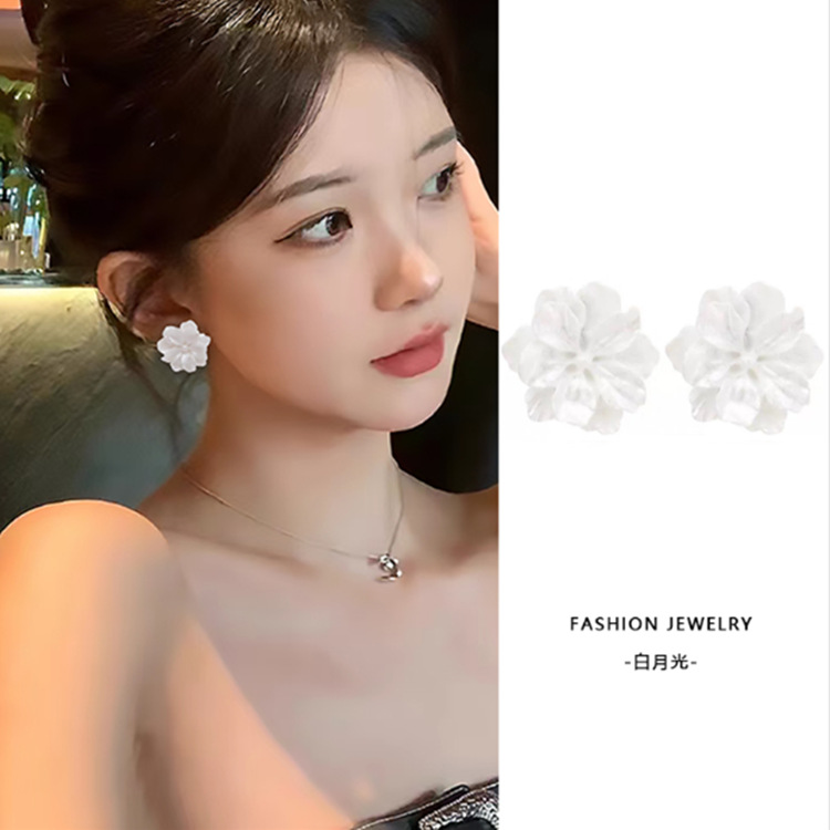 花朵耳钉银针耳环925银针时尚