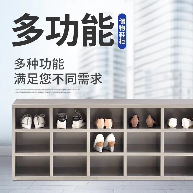 304不锈钢鞋柜员工更衣室无尘净化车间换鞋凳双面多层收纳鞋柜