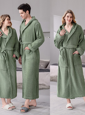 Cotton Terry Shawl Collar Bathrobe UNISEX Men Women Spa Robe