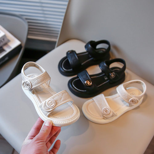 Summer Girls' Sandals British Style Soft-Soled Beach Sandals
