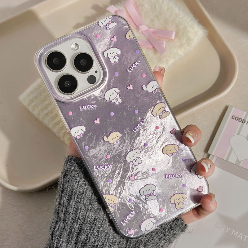 仙女透明冰川纹苹果卡通狗狗16