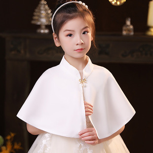 儿童婚纱礼服公主裙蓬蓬裙小披肩斗篷披风百搭小女孩花童外套女童