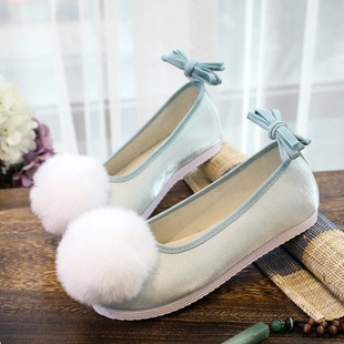 登云履汉服鞋仙女鞋加绒加棉登冬款古风古装平底国风纯色明制布鞋