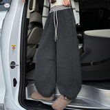 女童秋冬加绒裤子2025年新款中大童腰口撞色弯刀裤休闲阔腿裤长裤，童装裤子，祺儿童装