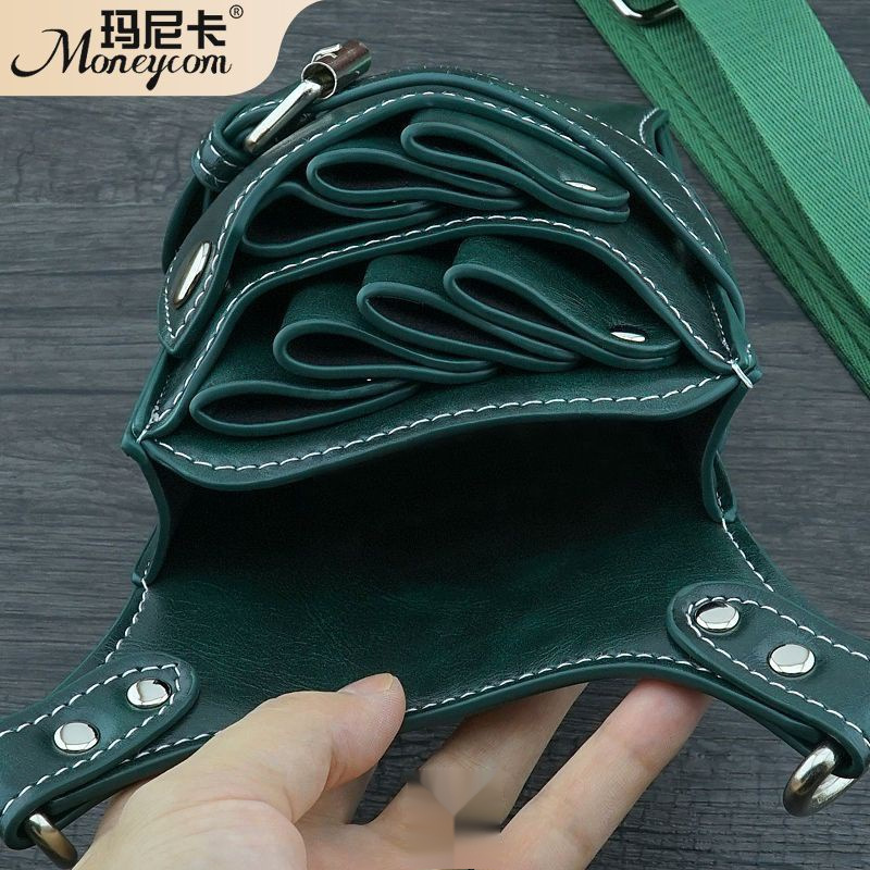 复古美发剪刀包斜挎剪刀包工具包发型师剪子包剪发腰包理发师挎包