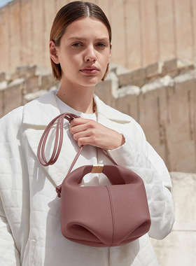 法国小众PPOLENE便当包真皮女包POLENO paris肩斜挎级感包包