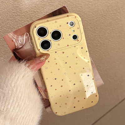 AceCase韩风涂鸦星星iphone17promax苹果16适用15手机壳14简约13防摔12软套11