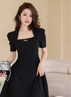 2025夏季新款女装名媛气质收腰显小个子法式连衣裙蓬蓬裙20397