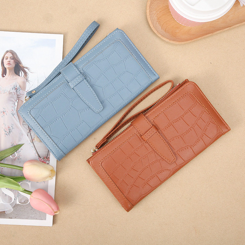 娇雪兰 韩版日式可爱pu长款钱夹零钱包迷你ins学生女士两折钱包