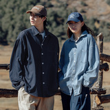 山系牛仔长袖衬衫春款宽松百搭休闲水洗衬衣外套J3592-P62控108，男装衬衫，电商A362