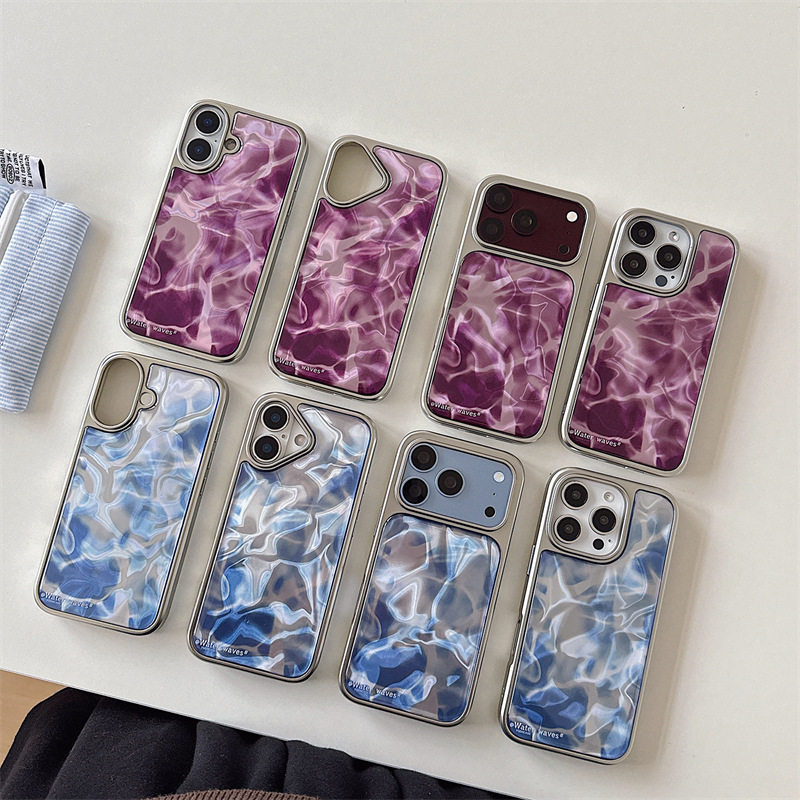 梦幻渐变蓝紫色水波纹iPhone18