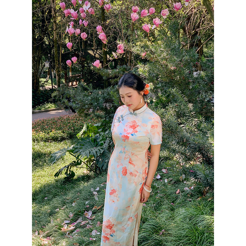 国风改良旗袍两件套年轻款绝美