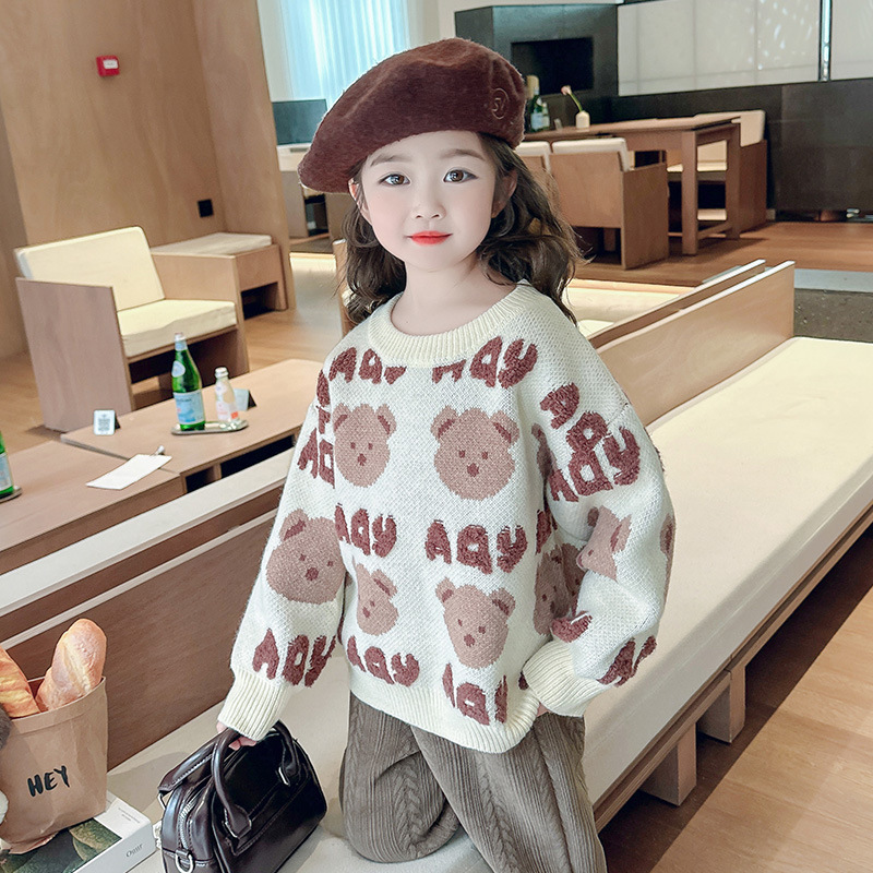 女小童毛衣秋冬季2025新款小女孩内搭针织打底衫儿童冬装上衣P70，童装毛衣，祺妙童装