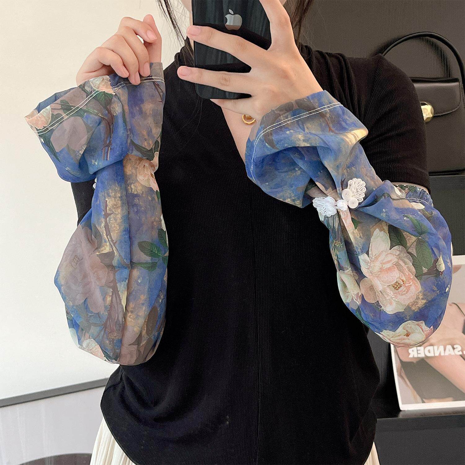 防晒手袖护臂女士夏季冰丝防晒袖防晒袖套