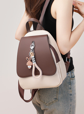 双肩包女2025新款初中大学生书包时尚小众旅游旅行户外背包