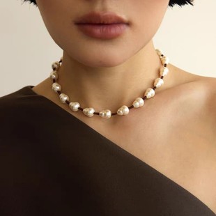 新中式 复古气质葫芦珍珠项链手链女秋冬人造巴洛克编织手绳锁骨链