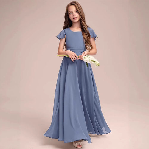 女童雪纺晚礼服生日公主裙端音乐会钢琴小提琴演出服小学生团体