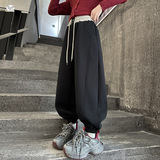 女童2025秋冬新款腰口撞色束脚加绒卫裤女大童户外运动保暖束脚裤，童装裤子，祺儿童装