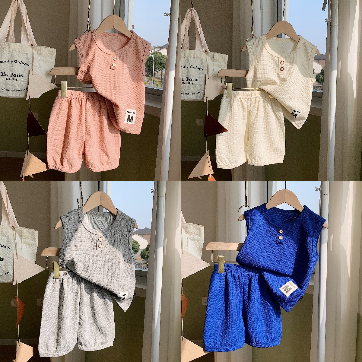 儿童背心短袖短裤两件套装