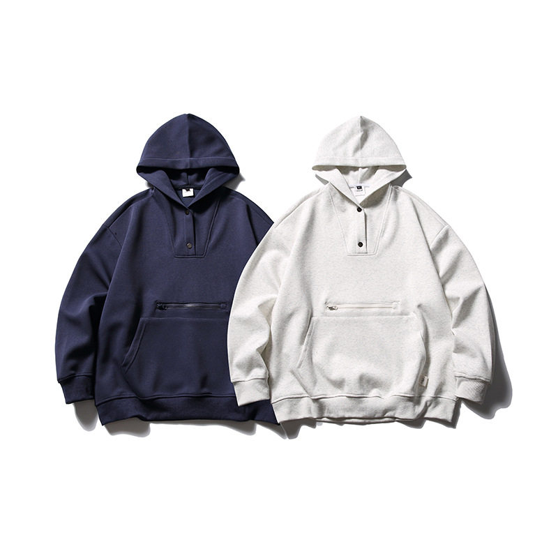 ONES独作日系潮牌2026春季新款连帽卫衣宽松套头帽衫休闲男款纯棉