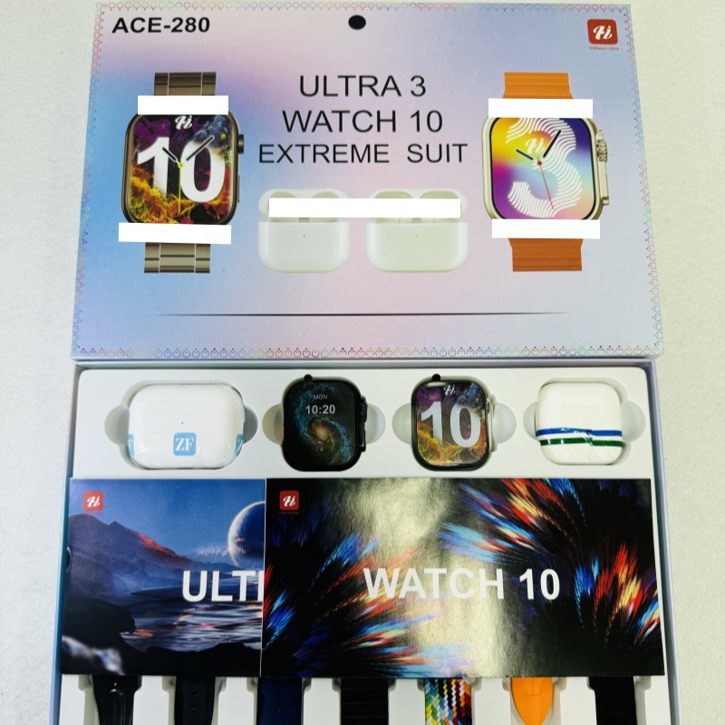 新款ACE-280 350智能手表机械表智能戒指蓝牙耳机首饰套装ultra3