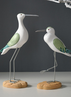 地中海海洋风格海鸥海鸟儿童房样板房电视柜家居隔板装饰摆件礼物