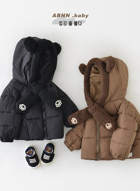 棉衣婴儿冬装新款手塞棉连帽棉服外套儿童外出可爱冬装50012